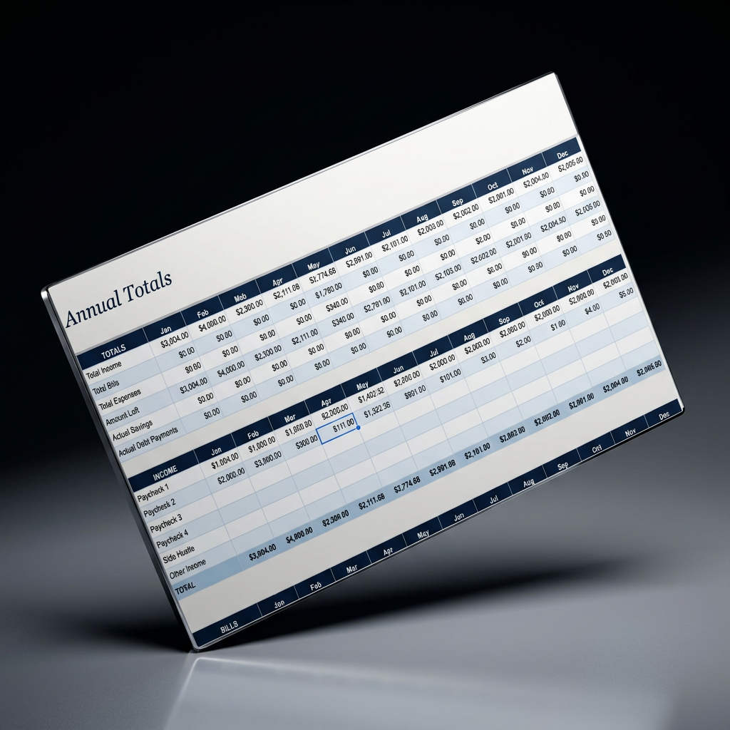 Modern Annual Budget Tracker *UPDATED