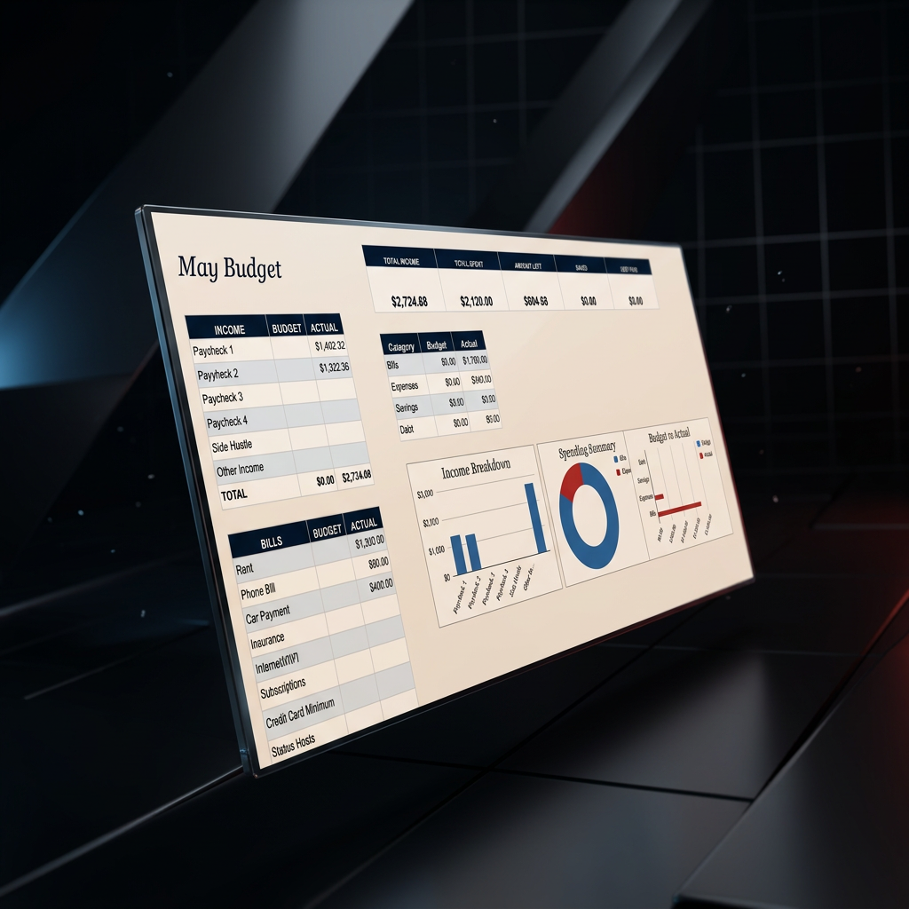Modern Annual Budget Tracker *UPDATED