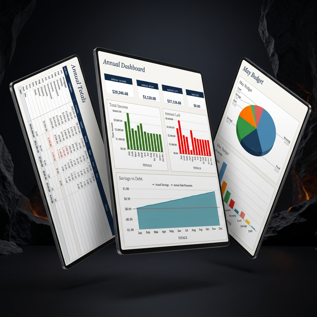 Modern Annual Budget Tracker *UPDATED